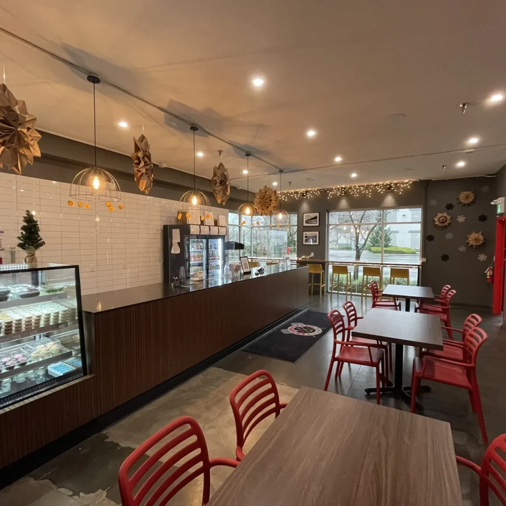 The inside of the Emilio Finatti Pizzeria Port Coquitlam location.